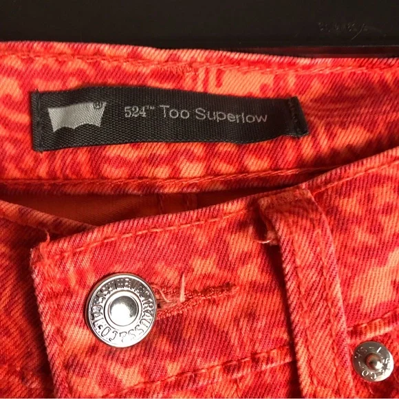 Levi’s 524 Superflow Straight Leg Bright Aztec Print Pants Jeans - Picture 10 of 13